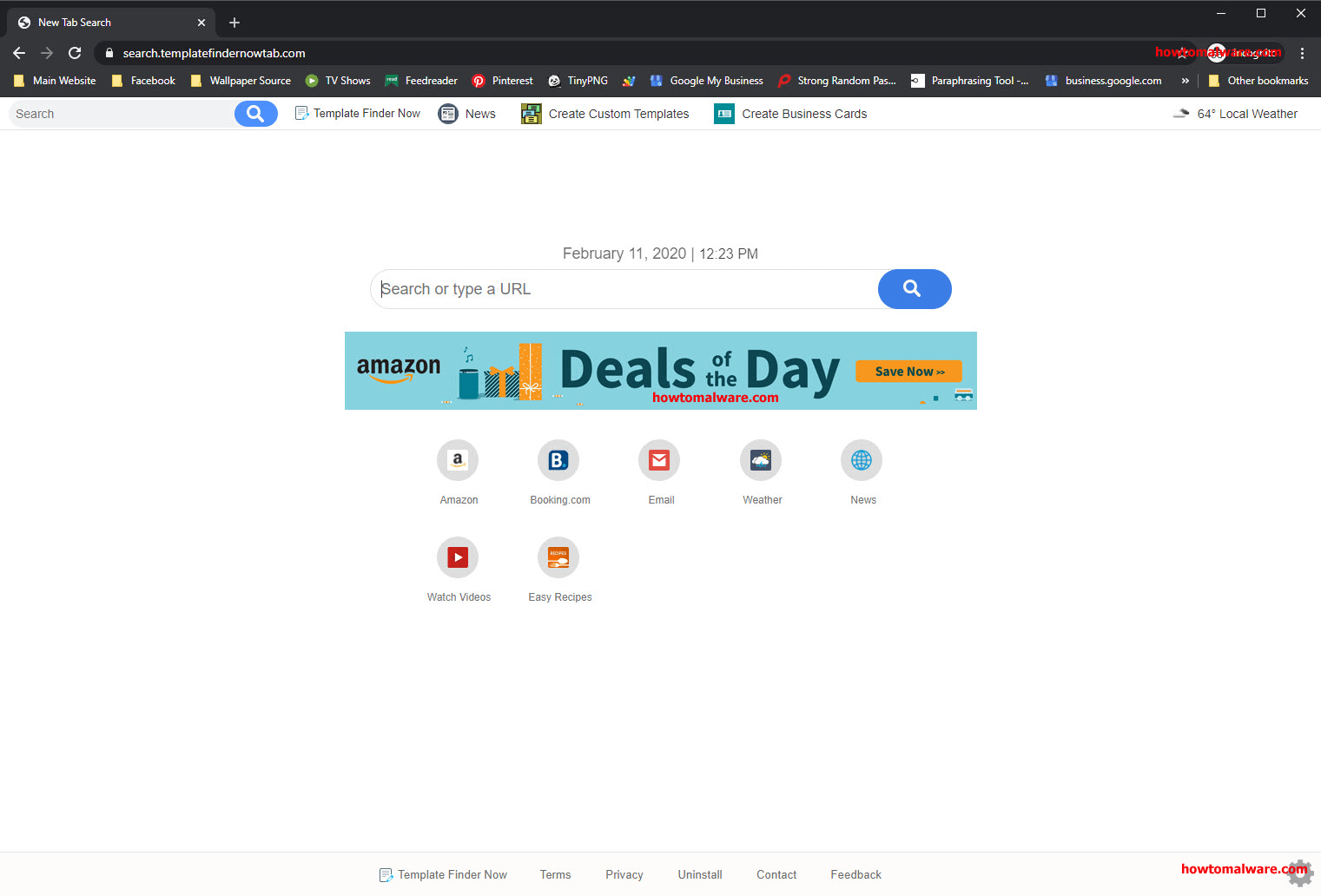 remove Search.viewfreerecipesnowtab