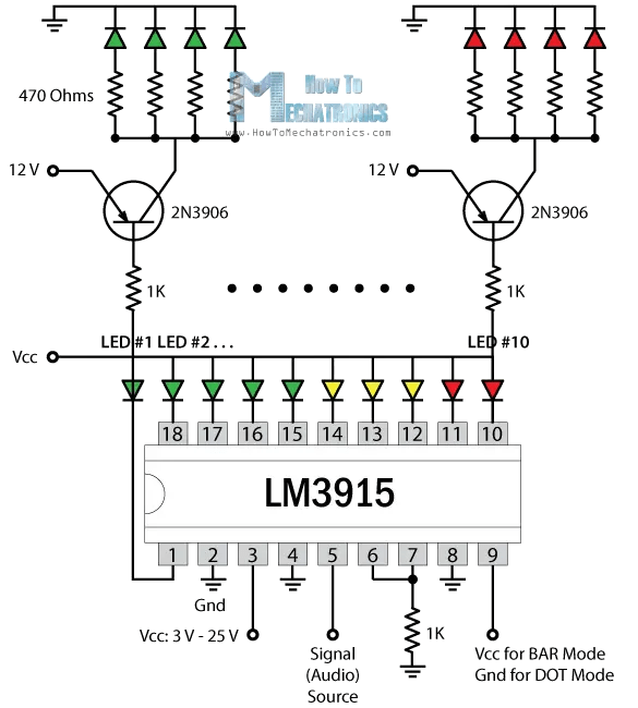 Vu Meter Lm3915 Circuit