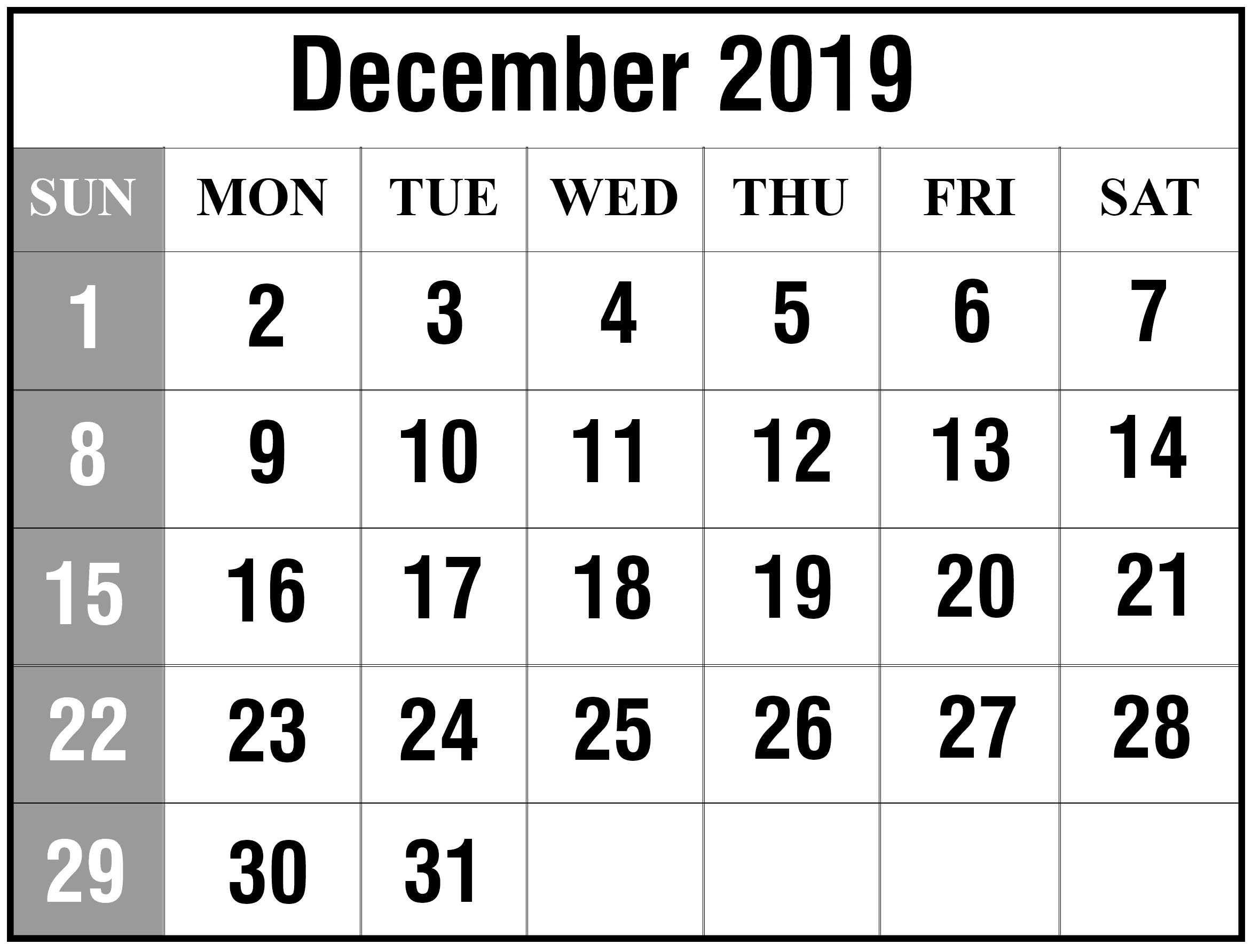 how to schedule your month with december 2019 printable calendar howtowiki