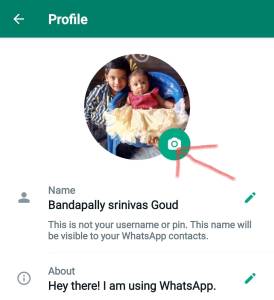 In Profile Navigation, Click on camera, or your current profile picture.