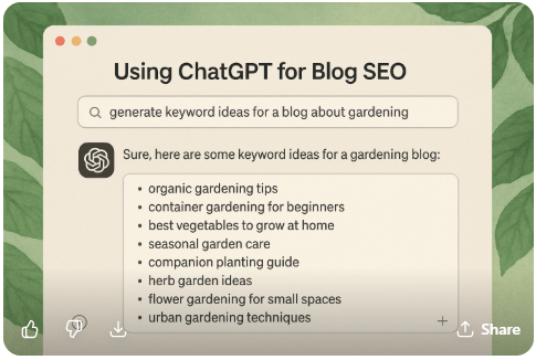 how to use ChatGPT for blog SEO