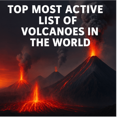 Top Most Active List of Volcanoes in the World