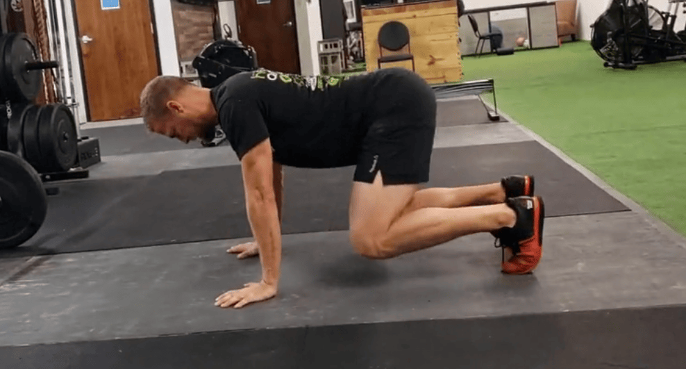 the beast crawl helps create stability in the bottom of the squat