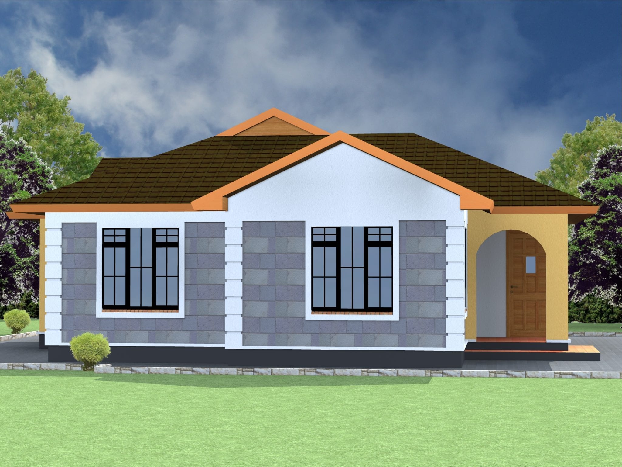Simple 2 bedroom design 1136 b