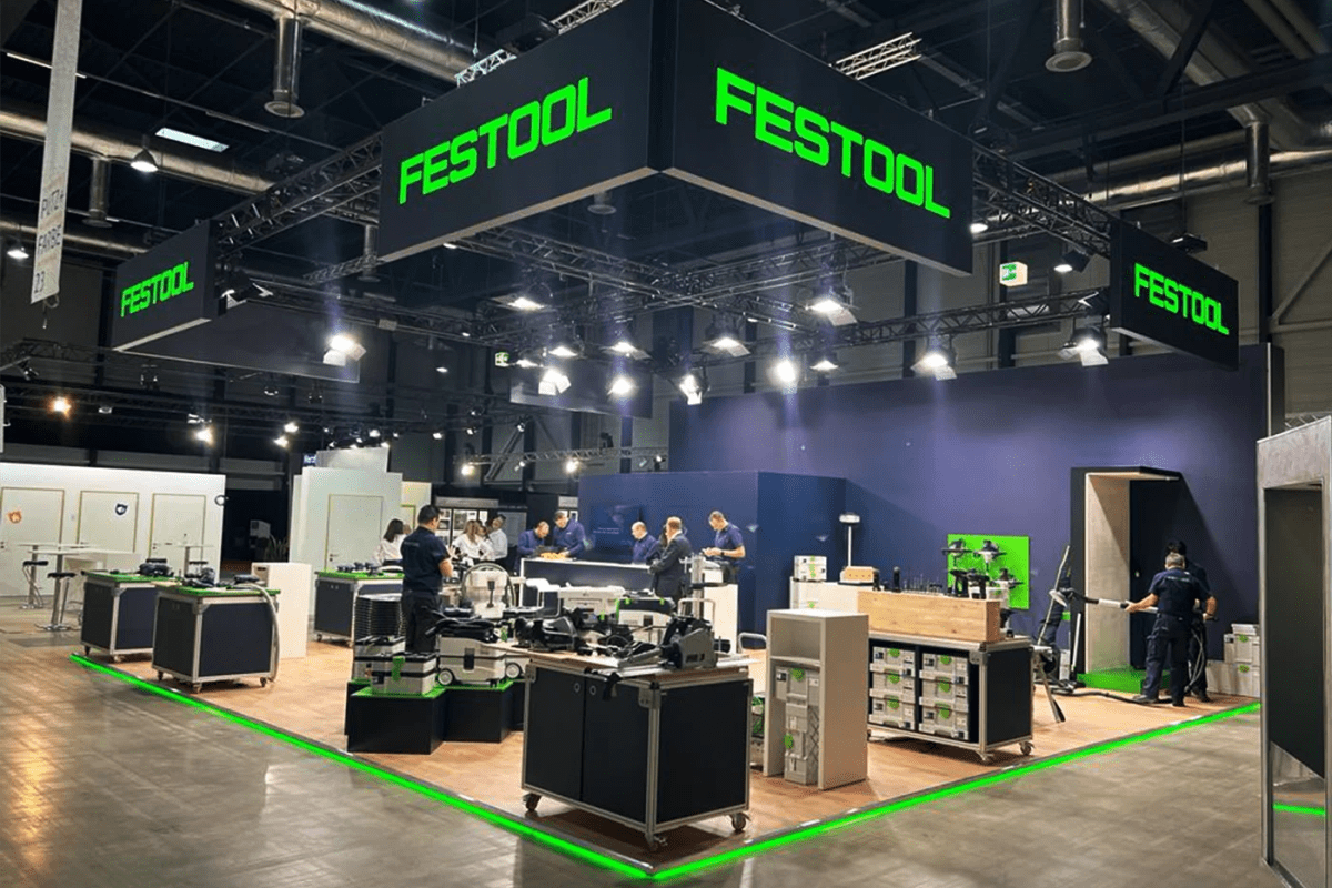 Festool, applitech, hplus Messebau und Live Kommunikation