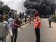 BREAKING: Fire Guts Bus On Third Mainland Bridge