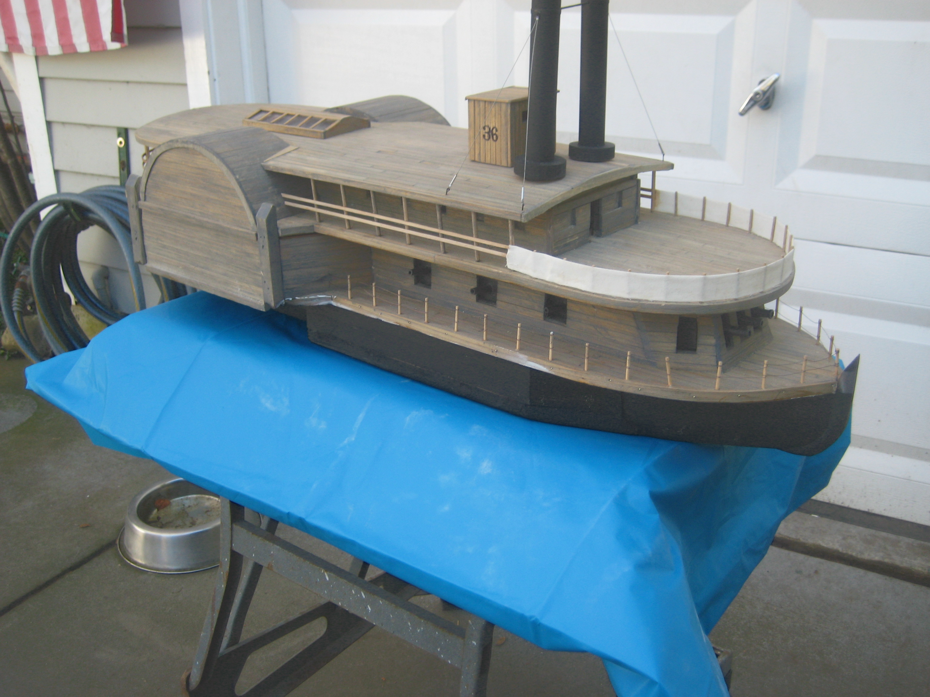 Timberclad Civil War gunboat Peosta by Paul Reck and Tom Shea