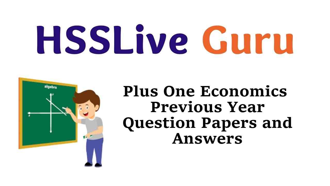 Plus One Economics Previous Year Question Papers and Answers Kerala