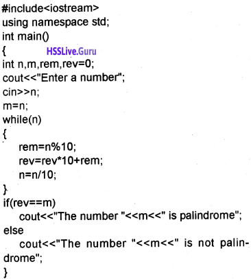 Plus One Computer Science Chapter Wise Questions and Answers Chapter 7 Control Statements 11