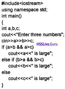 Plus One Computer Science Chapter Wise Questions and Answers Chapter 7 Control Statements 15