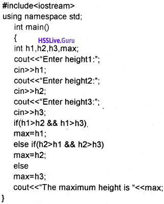 Plus One Computer Science Chapter Wise Questions and Answers Chapter 7 Control Statements 20