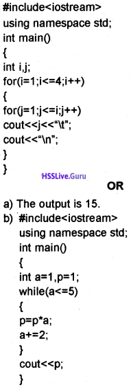 Plus One Computer Science Chapter Wise Questions and Answers Chapter 7 Control Statements 23