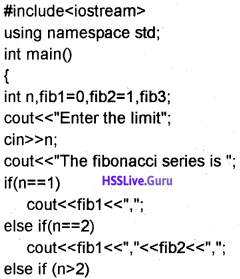 Plus One Computer Science Chapter Wise Questions and Answers Chapter 7 Control Statements 32