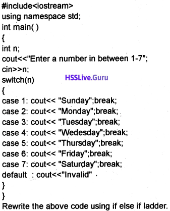Plus One Computer Science Chapter Wise Questions and Answers Chapter 7 Control Statements 4