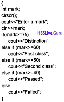 Plus One Computer Science Chapter Wise Questions and Answers Chapter 7 Control Statements 8