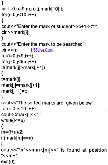 Plus One Computer Science Chapter Wise Questions and Answers Chapter 8 Arrays 22