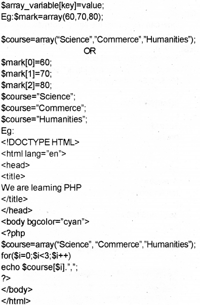 Plus Two Computer Science Chapter Wise Previous Questions Chapter 10 Server Side Scripting Using PHP 37