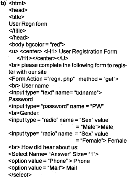 Plus Two Computer Science Chapter Wise Previous Questions Chapter 4 Web Technology 4