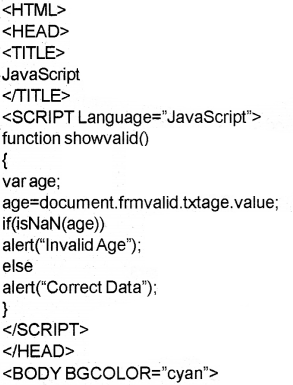 Plus Two Computer Science Chapter Wise Previous Questions Chapter 6 Client-Side Scripting Using JavaScript 15