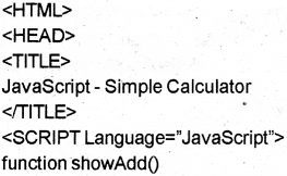 Plus Two Computer Science Chapter Wise Previous Questions Chapter 6 Client-Side Scripting Using JavaScript 21