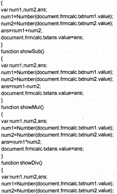 Plus Two Computer Science Chapter Wise Previous Questions Chapter 6 Client-Side Scripting Using JavaScript 22