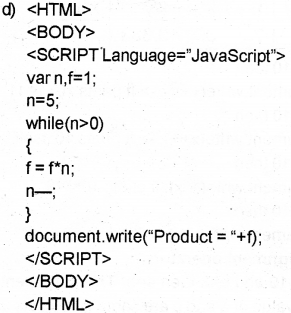 Plus Two Computer Science Chapter Wise Previous Questions Chapter 6 Client-Side Scripting Using JavaScript 27