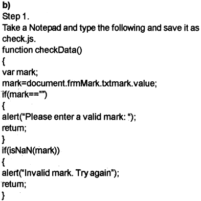 Plus Two Computer Science Chapter Wise Previous Questions Chapter 6 Client-Side Scripting Using JavaScript 40