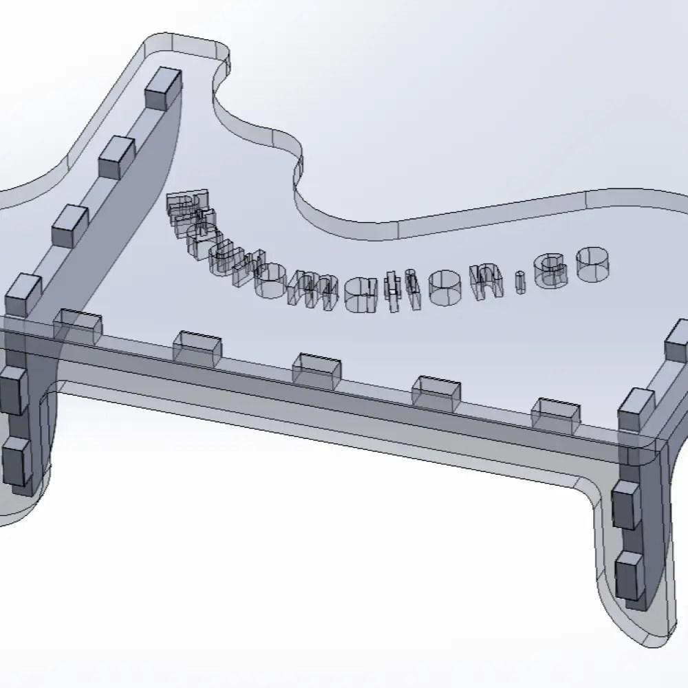 SolidWorks 3D assembly for laser cutting head accessory fixture