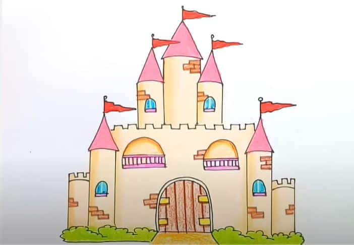 Easy, step by step how to draw castle drawing tutorials for kids. How To Draw A Castle Step By Step For Beginners