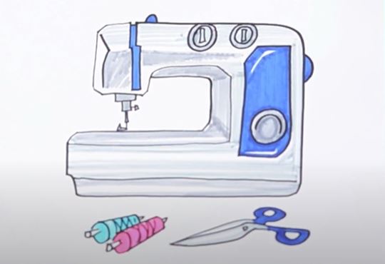 Draw Sewing Machine : Sewing Machine Wikipedia -