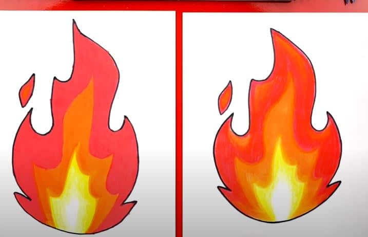 Build the flame · step 4: How To Draw Fire Step By Step