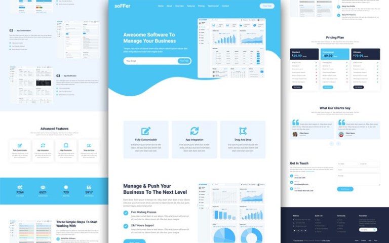 Software Landing Page Template Free Download - HTML Codex