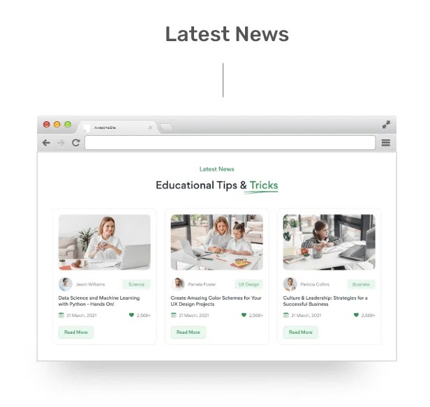 e-Learning website HTML template