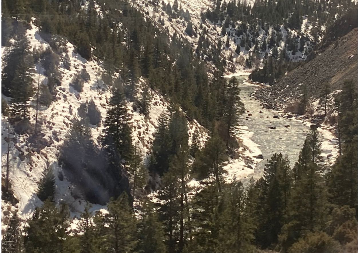Snowy canyon along river | htownnative