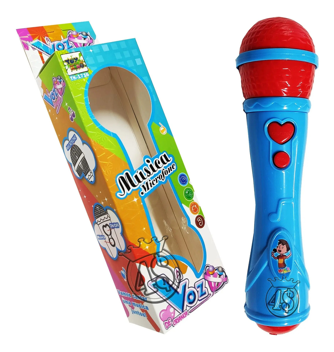 Brinquedo Microfone Infantil Musica Som Voz Criança Canto