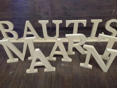 Letras Nombres Madera Mdf Fibrofacil 15cm Alto Y 15 Mm Esp Mercado Libre