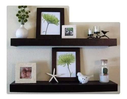 Paquete D 4 Repisas Flotantes 60 X 20cm Madera 100 D Pino Mercado Libre