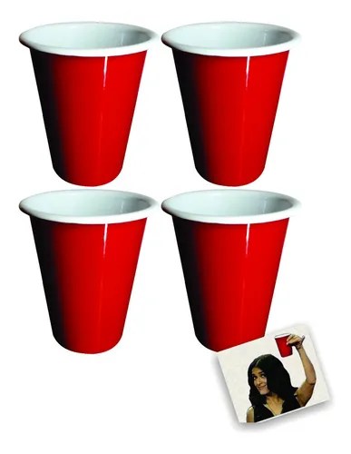 Estos vasos fabricados en cartón de color rojo son ideales para decorar tus mesas dulces de cumpleaños, fiestas temáticas y toda . Juego De 4 Vasos De Peltre De 420ml Reutilizables Inno Gifts