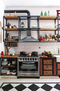 Alacena Cocina Hierro Madera Amoblamientos Muebles En Mercado Libre Argentina