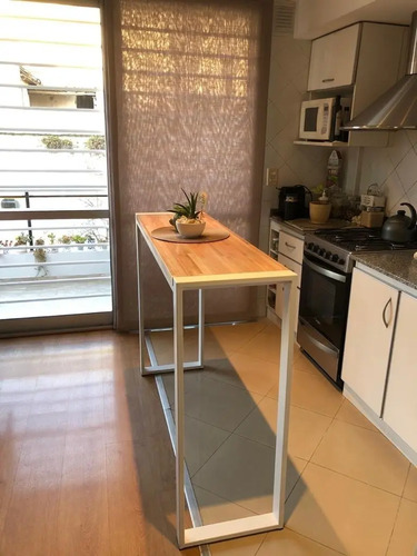 Mesa Barra Desayunador Estilo Industrial Hierro Madera Bar Mercado Libre