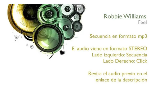 Ven y toma mi mano, quiero contactar a los vivos, no estoy seguro de comprender,&nbsp;. Secuencia Robbie Williams Feel Mercadolibre