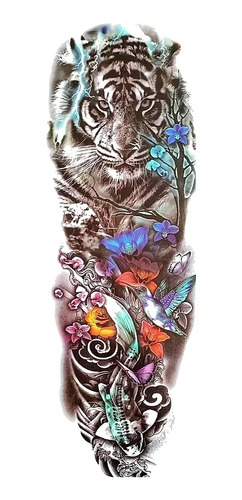 Tatuaje Temporal Brazo Tigre & Rayo # Life In A Tattoo | Meses Sin Intereses 500_x_242_jpg