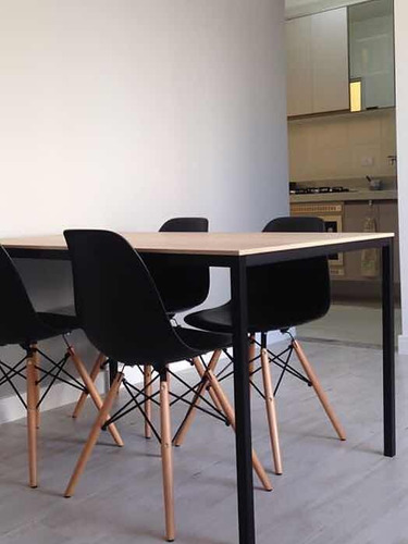 Mesa Melamina Comedor Hierro Diseno Muebles Mercado Libre