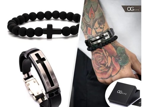 Bracelete com crucifixo tatuagem feminina Compre Crucifixo Jesus Christian Horizontal Sideways Cruz Pulseiras De Ouro Cor Prata Pulseira De Aco Inoxidavel Para Mulheres Homens Charme Joias Gift Z De Xiteng2020 3 38 Pt Dhgate Com