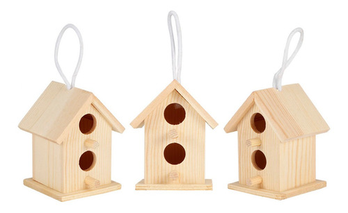3 Jaula De Madera Para Pajaros Diseno De Ornam Mercado Libre