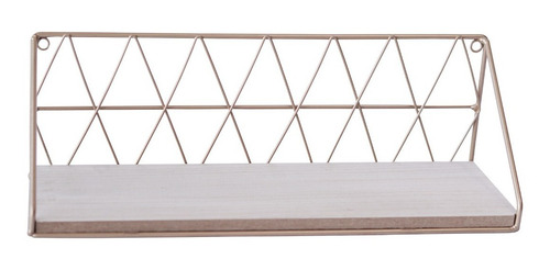 Repisa Pared Dorada Madera Adorno Decoracion Diseno Mercado Libre