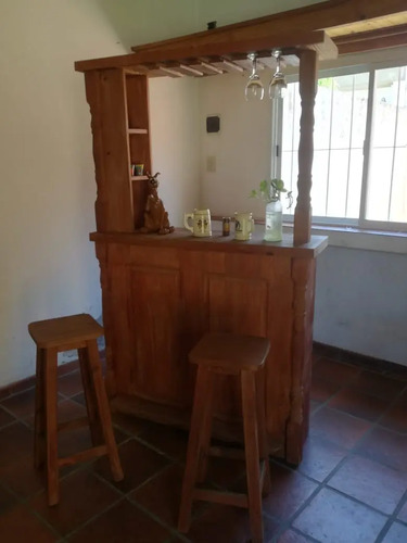 Barra Bar Madera Bodega Copero Pino Con 3 Banquetas Mercado Libre