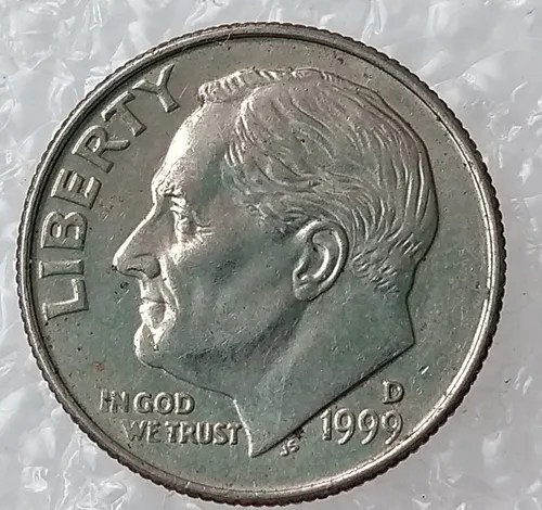 Moneda one 1 dime 1999 d 10 centavos