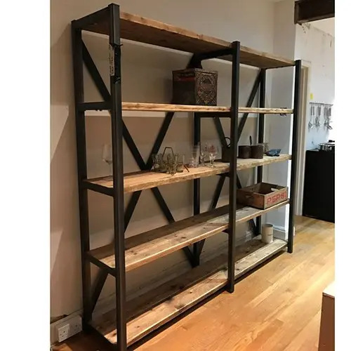 Biblioteca Estanteria Repisa Madera Hierro Es 31 Mercado Libre