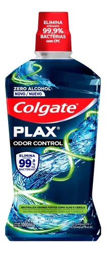 Colgate plax enjuague bucal odor control sin alcohol